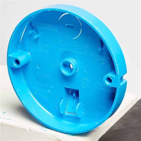 how to install round pan electrical box|new plastic work box installation.